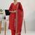 women ethnic motifs printed regular kurta with trousers & with dupatta