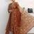libas rust floral printed a-line suit set with dupatta
