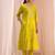 women bandhani printed regular thread work kurta with trousers & with dupatta