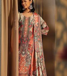 women floral printed regular kurta with trousers & with dupatta