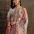 women floral printed regular kurta with trousers & with dupatta