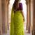 Lime  cotton khadi saree with blouse