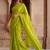 Lime  cotton khadi saree with blouse