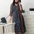 women ethnic motifs printed regular cotton blend kurta with trousers & with dupatta
