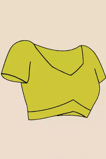 Lime  cotton khadi saree with blouse