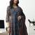 women ethnic motifs printed regular cotton blend kurta with trousers & with dupatta