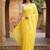 Yellow  cotton khadi saree
