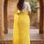 Yellow  cotton khadi saree