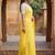 Yellow  cotton khadi saree