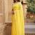 Yellow  cotton khadi saree