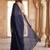 Navy blue  cotton khadi saree