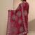 women ethnic motifs printed regular thread work kurta with trousers & with dupatta
