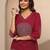 women ethnic motifs printed regular thread work kurta with trousers & with dupatta