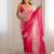 Pink ombre sequinned  georgette saree