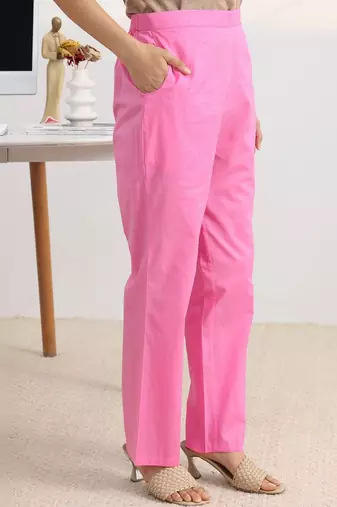 libas pink bandhani print straight suit set with dupatta