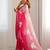 Pink ombre sequinned  georgette saree
