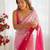 Pink ombre sequinned  georgette saree
