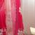Pink ombre sequinned  georgette saree