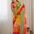 Pink ombre sequinned  georgette saree