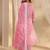 libas pink floral printed cotton straight suit set with dupatta