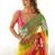 Pink ombre sequinned  georgette saree