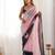 Black ombre sequinned  georgette saree