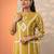 women printed regular kurta with trousers & with dupatta
