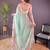 Green embroidered tissue saree