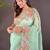 Green embroidered tissue saree