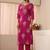 women floral printed regular kurta with trousers & with dupatta