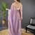 Lavender ethnic motif embroidered tissue saree