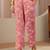 red paisley printed cotton straight suit set