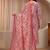 red paisley printed cotton straight suit set