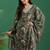 women floral printed regular thread work kurta with trousers & with dupatta