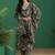 women floral printed regular thread work kurta with trousers & with dupatta