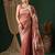 Peach ethnic motifs zari  georgette kanjeevaram saree