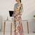 women floral printed regular thread work kurta with trousers & with dupatta