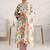 women floral printed regular thread work kurta with trousers & with dupatta