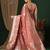 Peach ethnic motifs zari  georgette kanjeevaram saree
