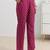 libas pink floral print a-line suit set with dupatta