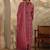 women ethnic motifs printed regular thread work kurta with trousers & with dupatta