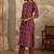 women ethnic motifs printed regular thread work kurta with trousers & with dupatta