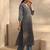 women ethnic motifs printed regular kurta with trousers & with dupatta