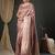 Mauve woven design zari banarasi saree with matching blouse