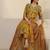 women floral printed regular thread work kurta with trousers & with dupatta