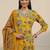women floral printed regular thread work kurta with trousers & with dupatta