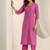 women ethnic motifs printed regular kurta with trousers & with dupatta