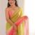 Multicolor embellished sequinned satin heavy work saree
