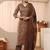 women floral printed regular thread work kurta with trousers & with dupatta