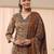 women floral printed regular thread work kurta with trousers & with dupatta